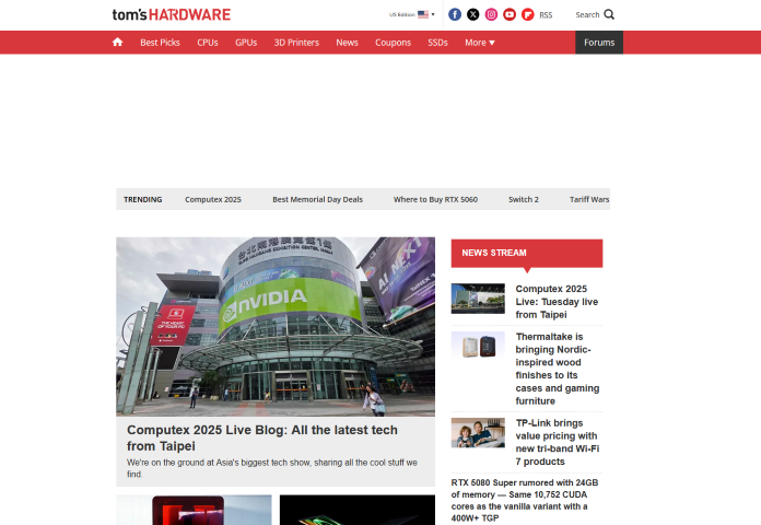 Tom's Hardware No Ads Tom's Hardware Website without Ads